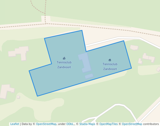walking in Tennispark de Glee map in Zandvoort