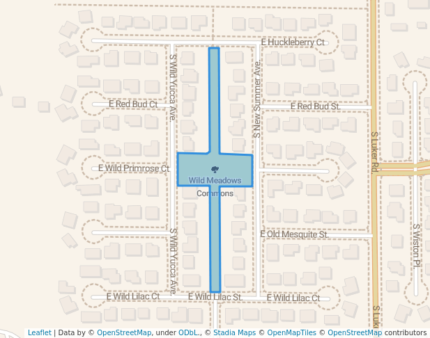 walking in Wild Meadows Commons map in Kuna