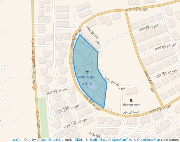 walking in پارک دایجون map in Rasht