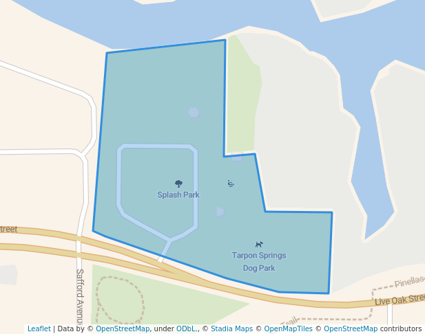 walking in Splash Park map in Tarpon Springs