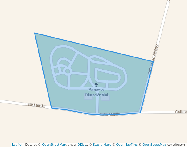 walking in Parque de Educación Vial map in Ceutí