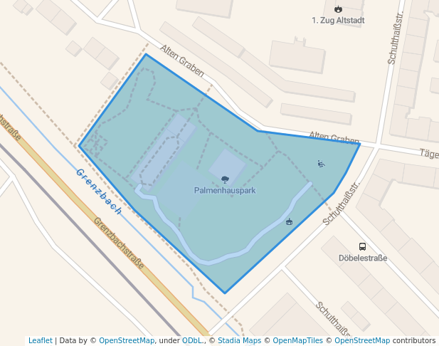 walking in Palmenhauspark map in Konstanz