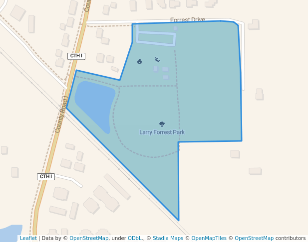 walking in Larry Forrest Park map in Somerset