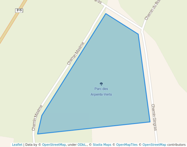 walking in Parc des Arpents-Verts map in L'Ange-Gardien