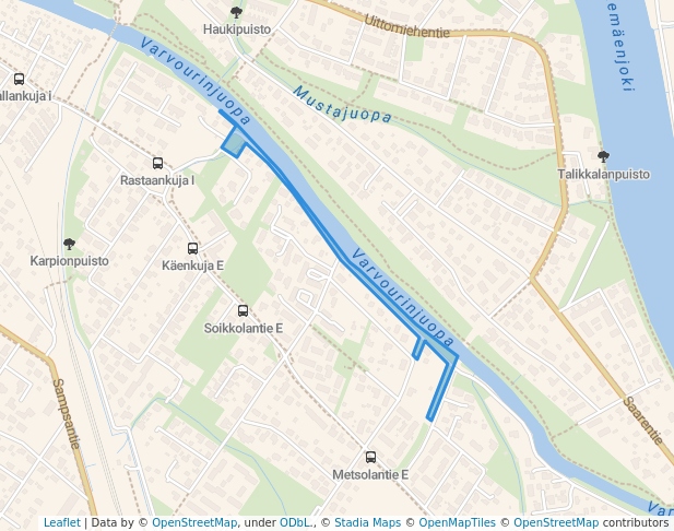 Pellonpekonpuisto in Björneborg | Map and Routes