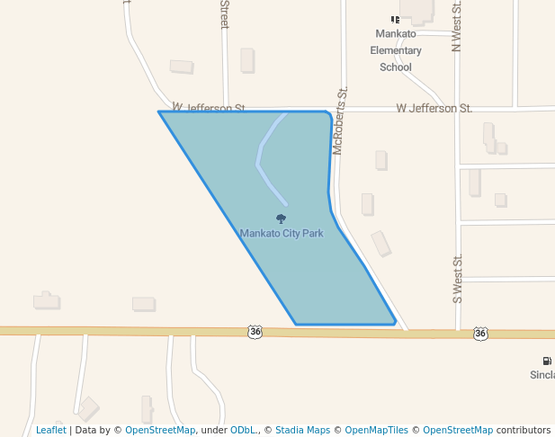 walking in Mankato City Park map in Mankato