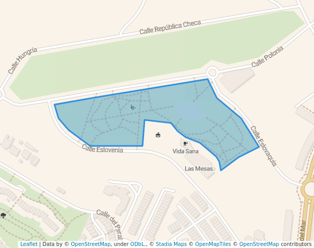 walking in Parque de los Niños map in Estepona