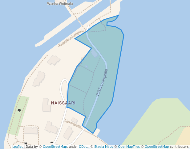 walking in Salveseninpuisto map in Jyväskylä