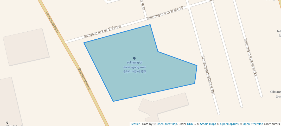 walking in 솔향기 어린이 공원 map in Seoul