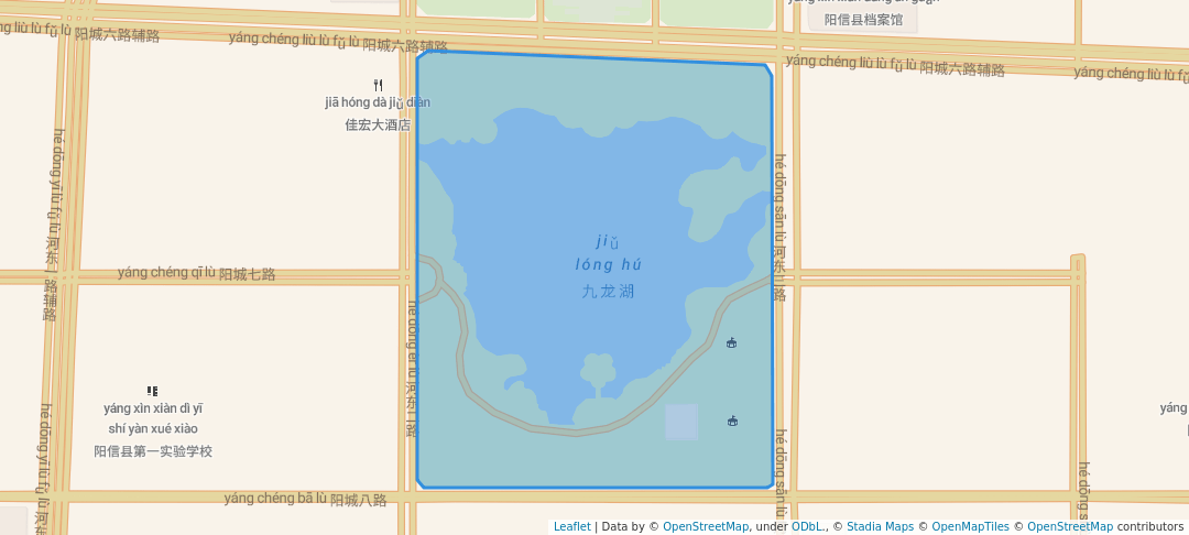 walking in 九龙湖公园 map in Binzhou