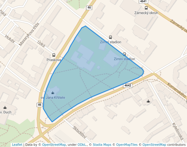 Smetanovy sady in Opava | Map and Routes