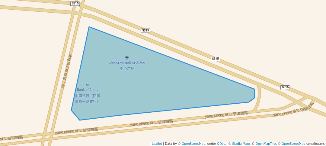 walking in 中心广场 map in Binzhou