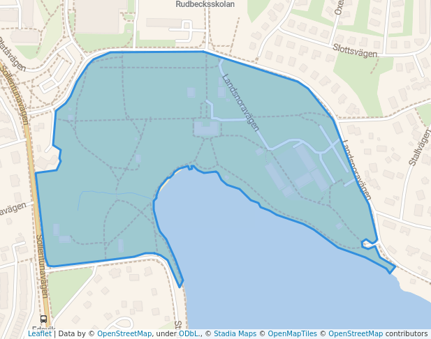 walking in Edsbergsparken map in Sollentuna