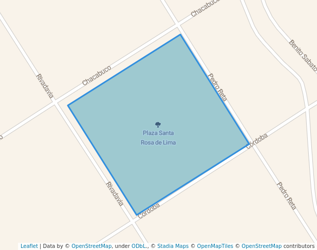 walking in Plaza Santa Rosa de Lima map in Monte Grande