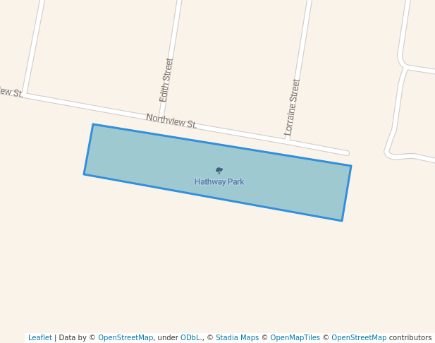 walking in Hathway Park map in West Tamworth