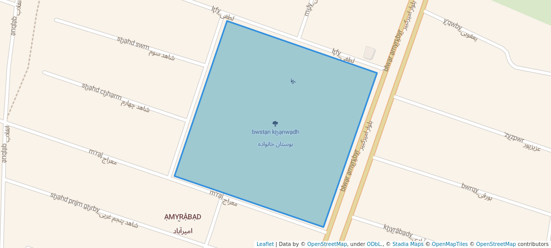 walking in بوستان خانواده map in Garmdareh