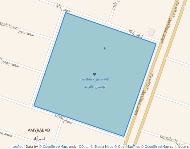 walking in بوستان خانواده map in Garmdareh