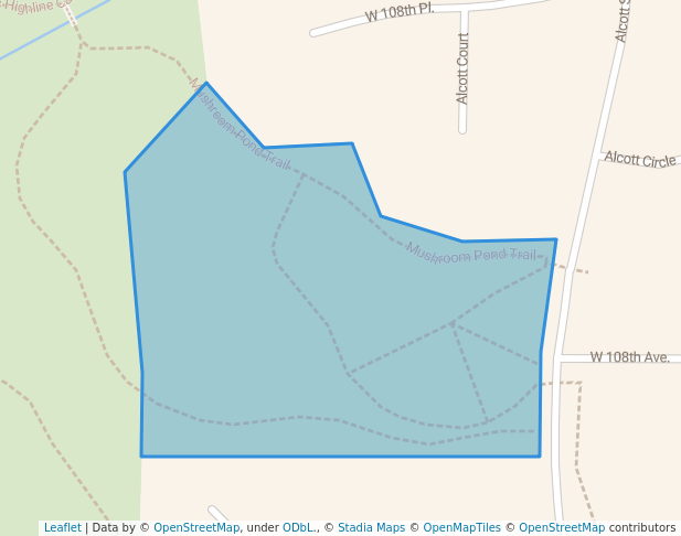 walking in Foxshire Park map in Westminster