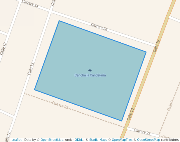 walking in Cancha la Candelaria map in Galapa