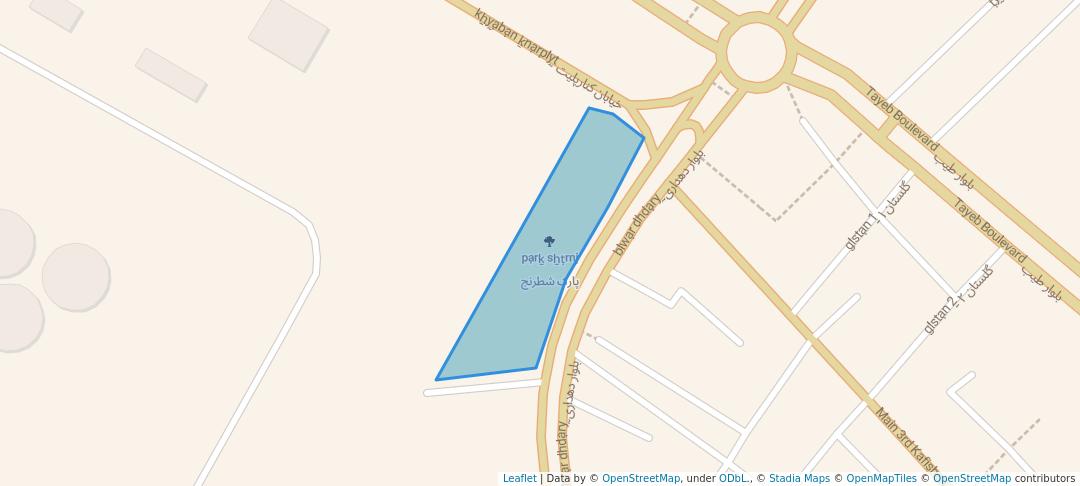 walking in پارک شطرنج map in Abadan