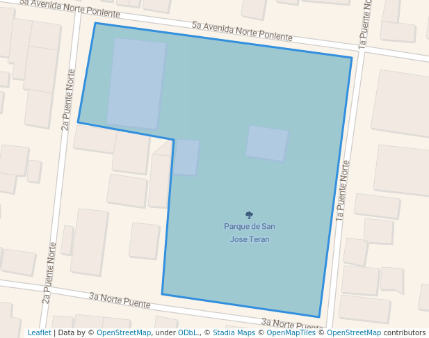 walking in Parque de San Jose Teran map in Tuxtla Gutiérrez