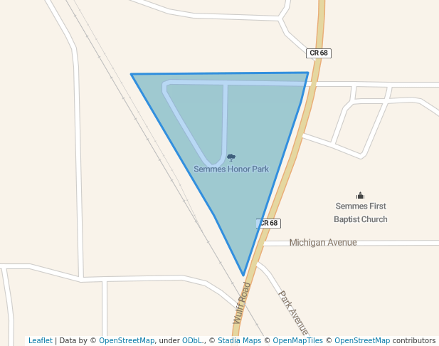 walking in Semmes Honor Park map in Semmes