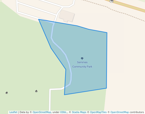 walking in Semmes Community Park map in Semmes