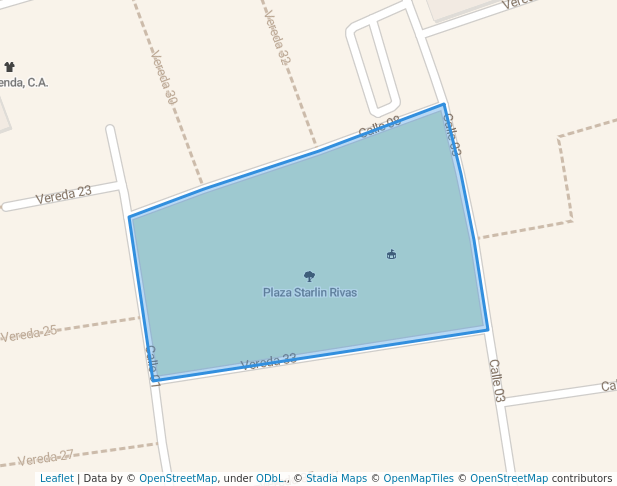 walking in Plaza Starlin Rivas map in Guayana City