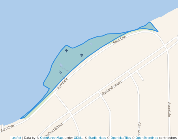 walking in Ferndale Park map in Sylvan Lake