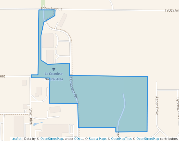 walking in La Grandeur Natural Area map in Somerset
