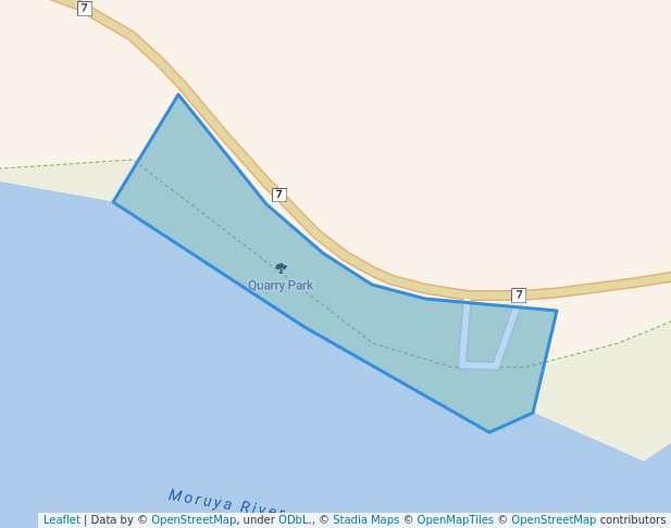 walking in Quarry Park map in Moruya