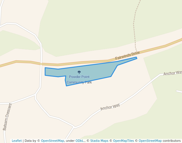 walking in Powder Point Community Park map in Nanoose Bay