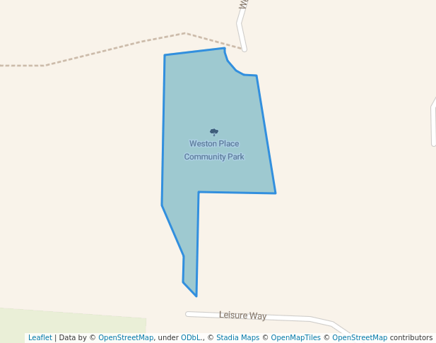 walking in Weston Place Community Park map in Nanoose Bay