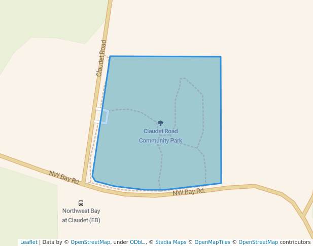 walking in Claudet Road Community Park map in Nanoose Bay