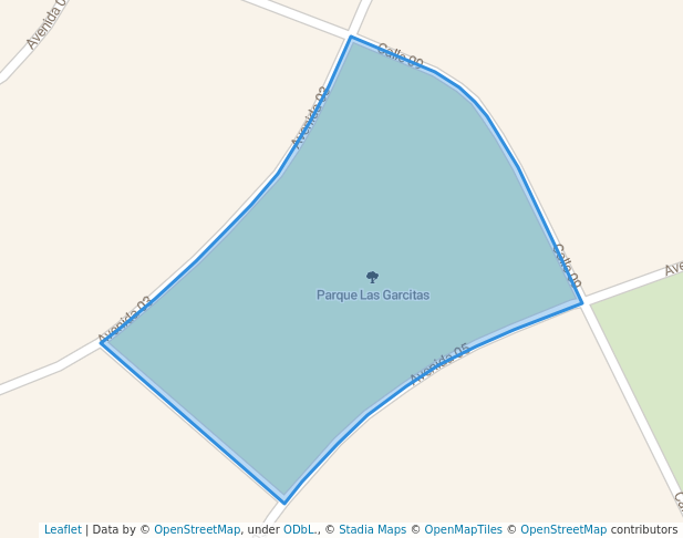 walking in Parque Las Garcitas map in Guayana City