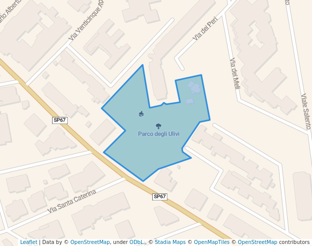 walking in Parco degli Ulivi map in Alliste