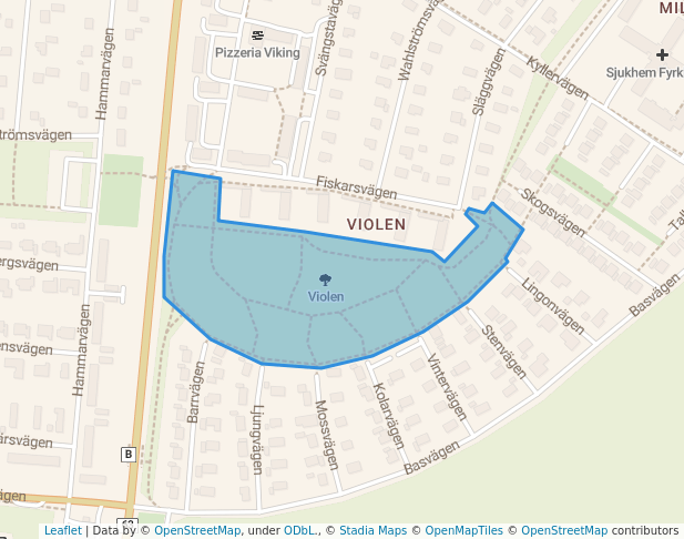 walking in Violen map in Hällefors