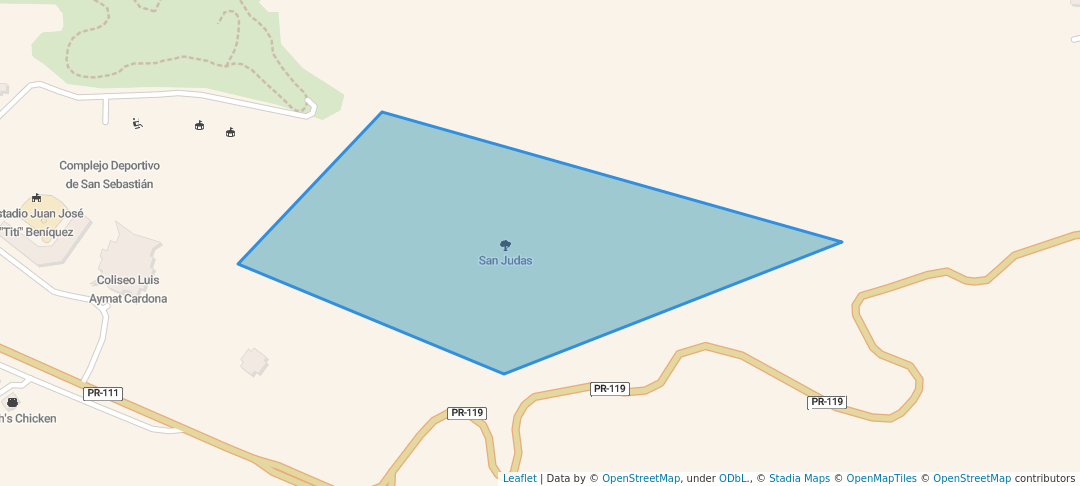 walking in San Judas map in San Sebastián