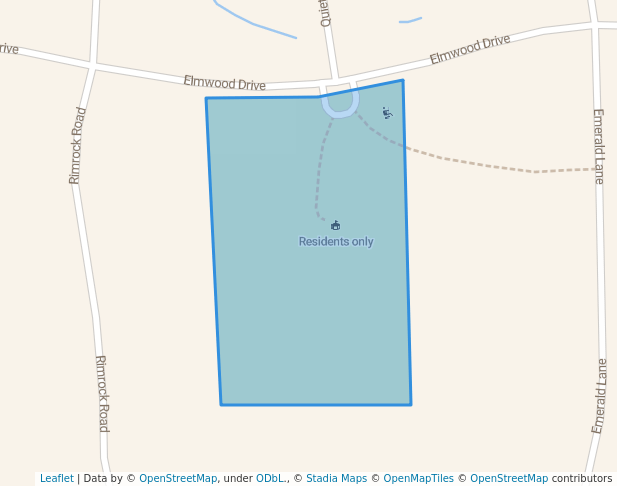 walking in Tree Tops Park (private, residents only) map in Germantown