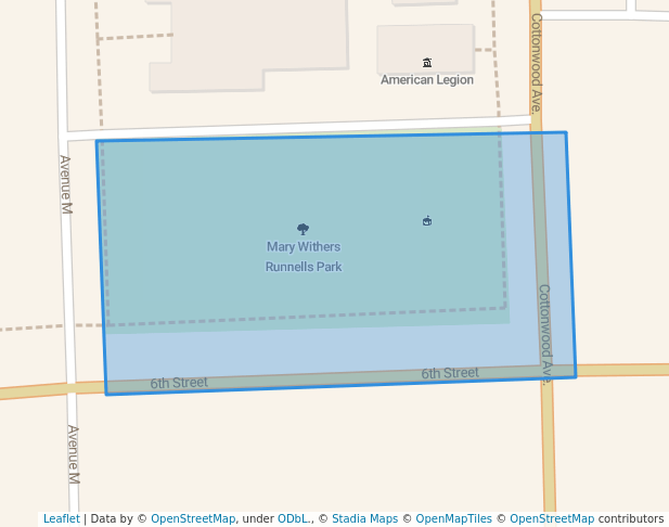 walking in Mary Withers Runnells Park map in Bay City