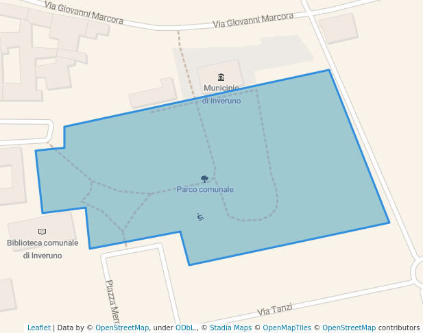 walking in Parco comunale map in Inveruno