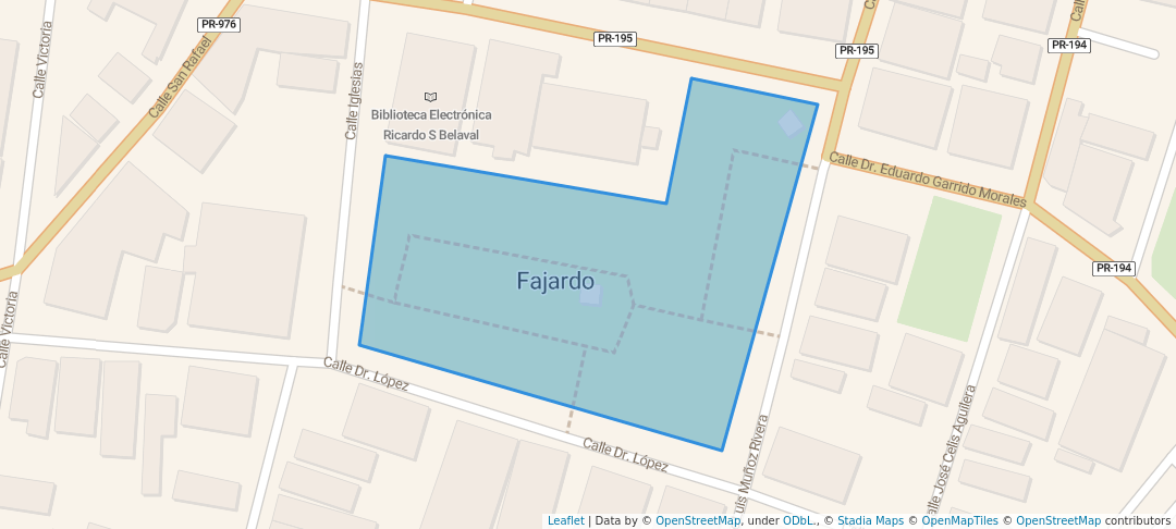 walking in Plaza Pública de Fajardo Antonio R. Barceló map in Fajardo