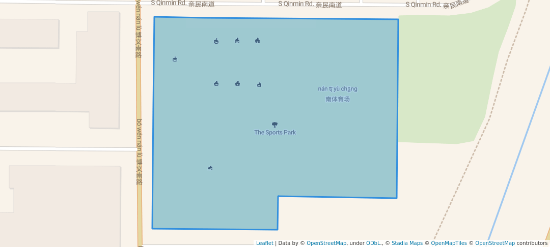 walking in The Sports Park map in Tianjin