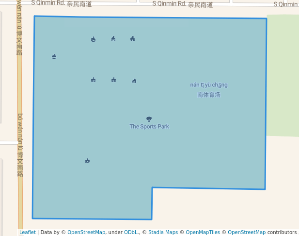 walking in The Sports Park map in Tianjin