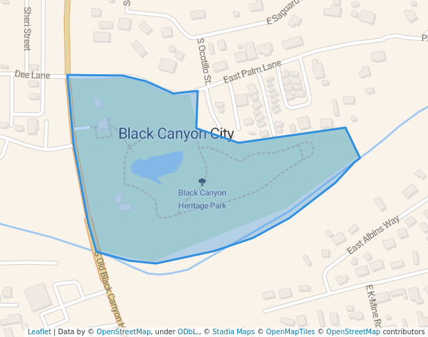 walking in Black Canyon Heritage Park map in Black Canyon City