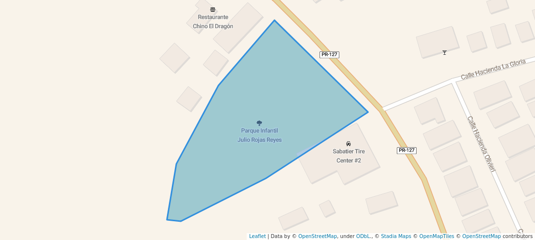 walking in Parque Infantil Julio Rojas Reyes map in Guayanilla