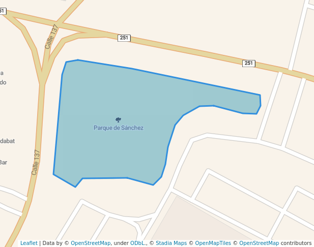 walking in Parque de Sánchez map in Curridabat