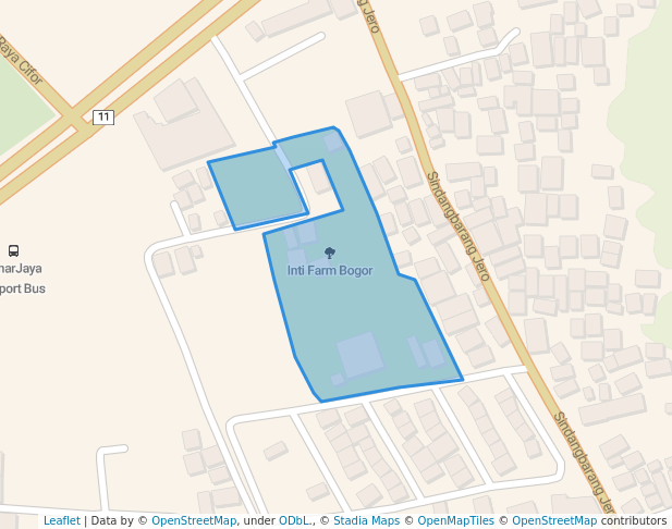walking in Inti Farm Bogor map in Bogor