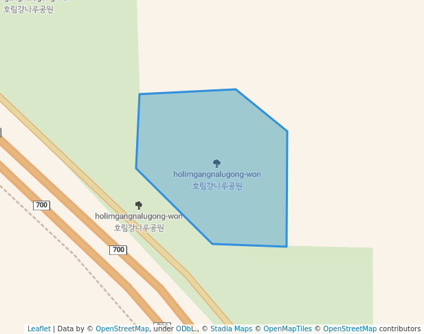 walking in 호림강나루공원 map in Daegu