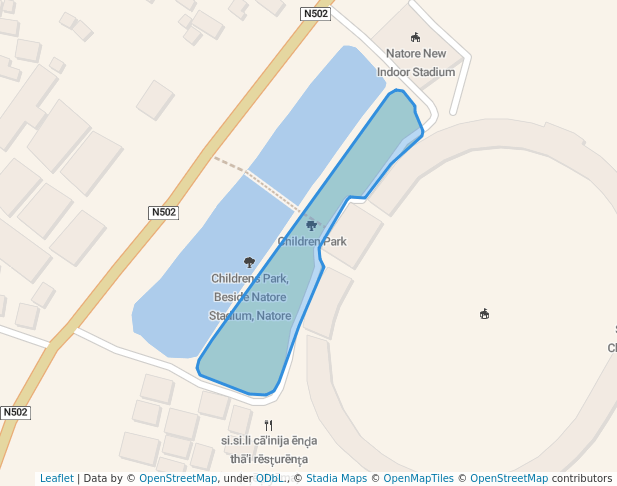 walking in Children Park map in Nator